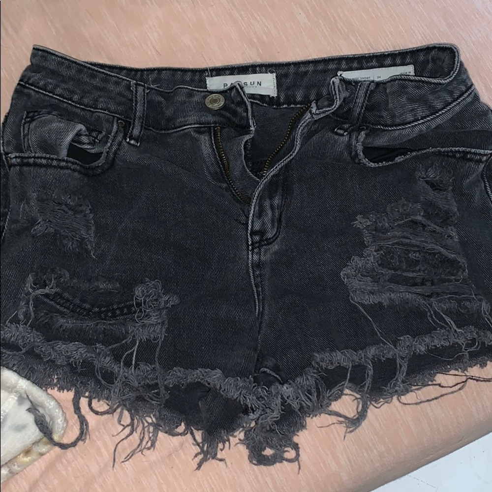 Pacsun black ripped shorts
